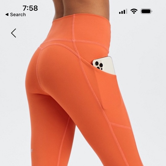 Fabletics Oasis PureLuxe High-waisted 7/8 legging. XXS Burnt Ochre - Picture 2 of 5